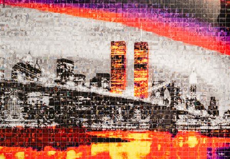 Maria Murgia "Alba 11 settembre 2001" 2015 Fotomosaico digitale cm 70x100 -...