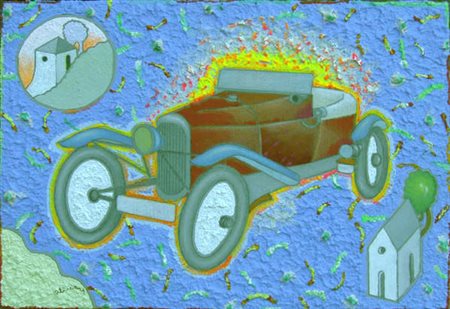 Luca Alinari "Verso casa" Olio e T.M. su tela cm 24x34 Autentica dell'artista...