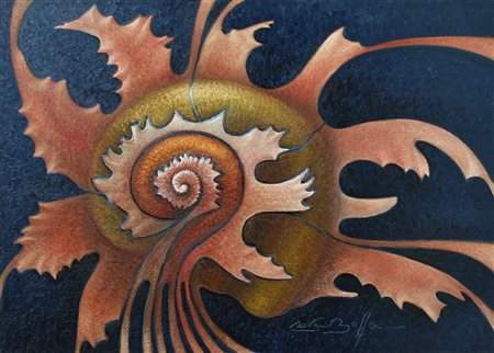 Giovanni Boffa "Conchiglia" Olio su tela cm 50x70 - Firma in basso a dx -...