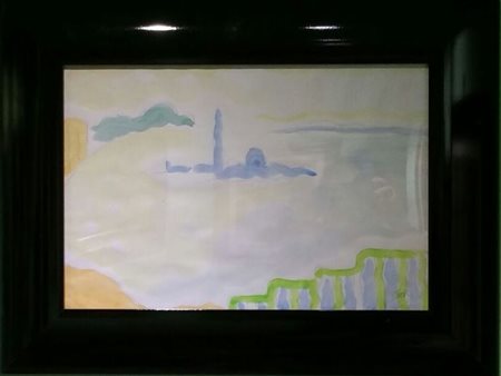 Virgilio Guidi "Bacino di San Marco" Acquerello su carta cm 35x50 opera ben...