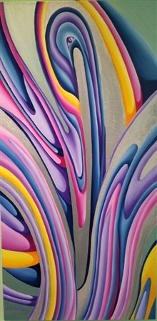 Nikolinka Nikolova "L'arguto" olio su tela cm 100x50 - Firma in bassa a sx...