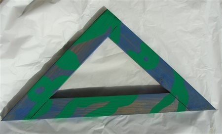 Carla Accardi "Senza titolo" 1984 Olio su legno e sicofoil cm 35x50 -...