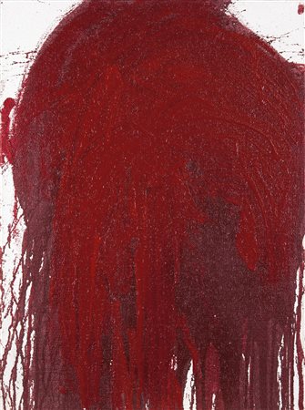 Hermann Nitsch "Senza titolo" 2008 Olio su tela cm 80x60 - Firma e data al...