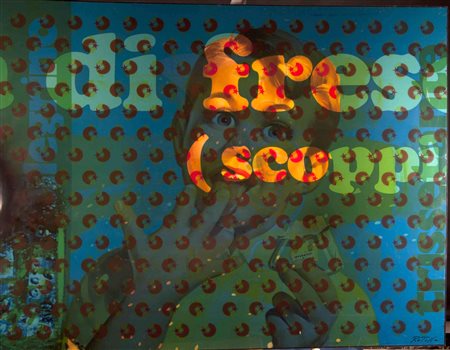 Mimmo Rotella "Eclatant" (frizzante) 1972 Artypo cm 98x128 - Firma in basso a...