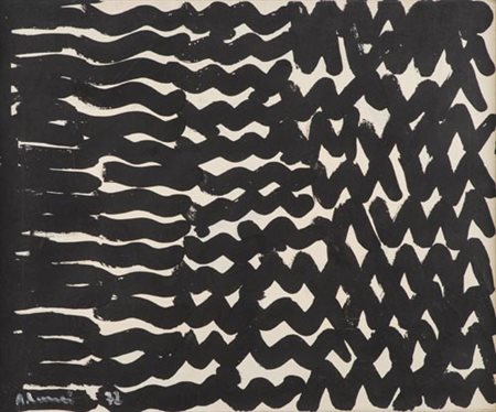 Amedeo Lanci Frisa (Ch) 1943 Vibrazioni di un linguaggio 1972, Olio su tela,...