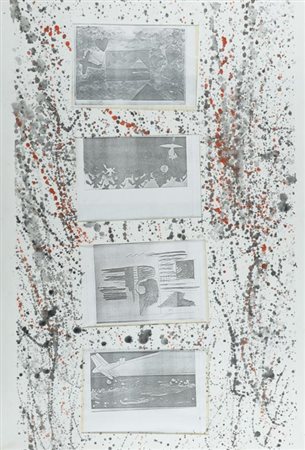 Franco Angeli Roma 1935 1988 Senza titolo , Tecnica mista su cartoncino, cm....