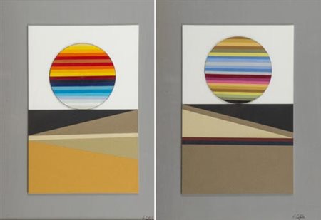 Ferdinando Coppola Viareggio 1945 Lotto unico di due opere , -"Dal molo",...