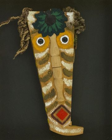Enrico Baj Milano 1924 2003 Maschera , Tecnica mista ed applicazioni su legno...