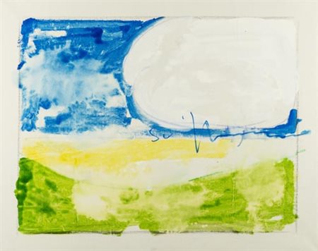 Mario Schifano Homs 1934 Roma 1998 Paesaggio anemico 1973-74, Smalto su tela,...