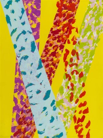 Piero Dorazio Roma 1927 2005 Contry Roads 2004, Acrilico su tela, cm. 40x30,...