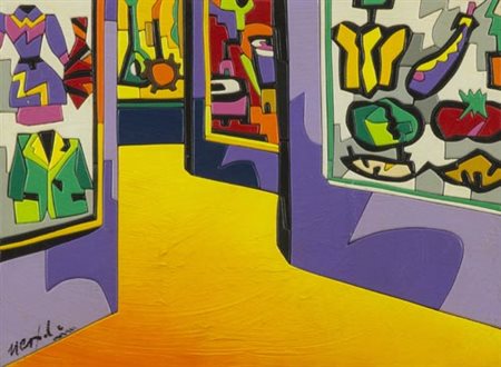 Ugo Nespolo Mosso Santa Maria (Bi) 1941 Verso la luce , Acrilici su legno...