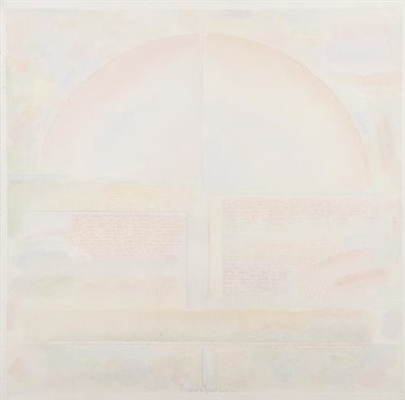 Riccardo Guarneri Firenze 1933 Arco Romanico in rosso 1988, Tecnica mista su...