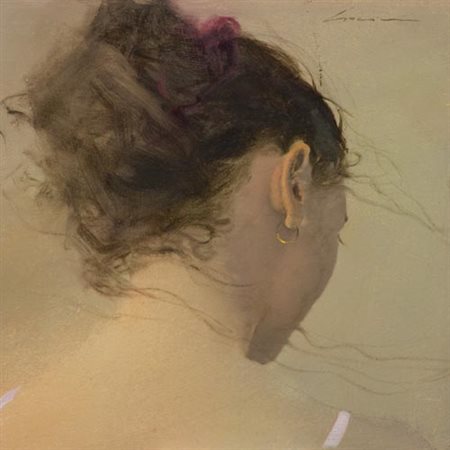 Renzo Crociara Codigoro (Fe) 1950 Figura di spalle 1992, Olio su tavola, cm....