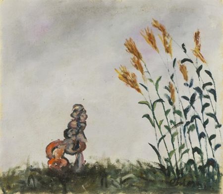 Giorgio Chiesi Felina 1941 Senza titolo 1970, Olio su tela, cm. 58,5x66,5,...