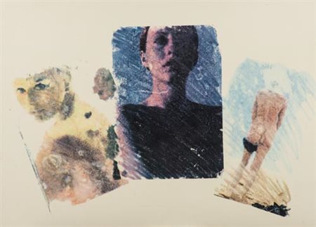 Mimmo Rotella Catanzaro 1918 Milano 2006 Presenza blu 1973, Serigrafia su...