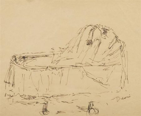 Arrigo Dreoni Borgo San Lorenzo (Fi) 1911 Firenze 1987 Culla , China su...