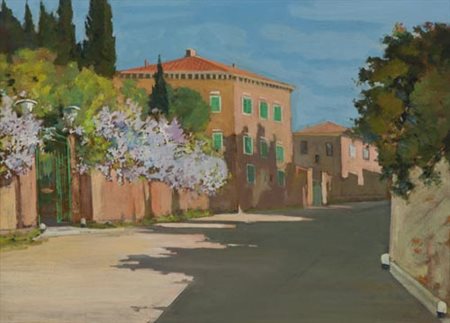 Piero Vaccari Livorno 1926 Livorno 1997 Villa Maurogordato 1972, Olio su...