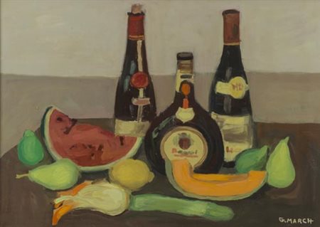 Giovanni March Tunisi 1894 Livorno 1974 Composizione - Frutta di stagione ,...