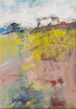 Sergio Scatizzi Gragnano (Lu) 1918 Firenze 2009 Paesaggio , Tempera su carta,...