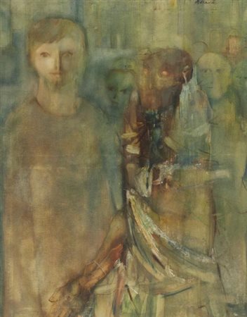 Antonio Possenti Lucca 1933 Resurrezione di Lazzaro , Olio su tela, cm....