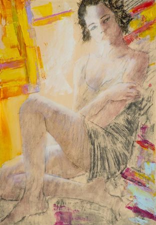 Francesco Giacomazzi Codigoro 1956 Figura femminile 1996, Olio e tecnica...