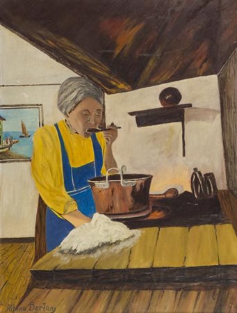 Albino Bertani Senza titolo , Olio su tela, cm. 80x60 Firmato in basso a...