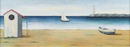 Maurizio Giorgi Montecatini Terme, PT 1949 Il faro 2015, Olio su tela, cm....