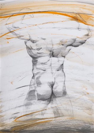 Paolo Baratella Bologna 1935 Culturista 1995, Tecnica mista su carta, cm....