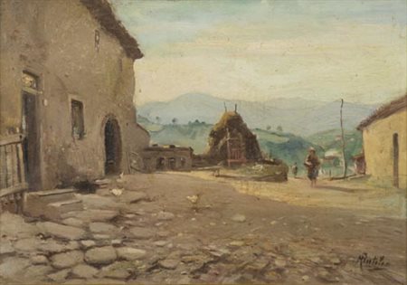 Rutilio Muti Vicchio di Mugello (Fi) 1904 1995 Casolare a Vicchio , Olio su...