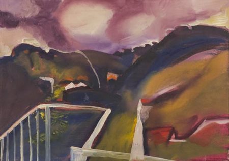 Fernando Farulli Firenze 1923 1997 Paesaggio , Olio su tela, cm. 50x70 Sul...