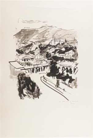 Antonio Pedretti Gavirate (Va) 1950 Una veduta aerea di Montecatini , Tecnica...