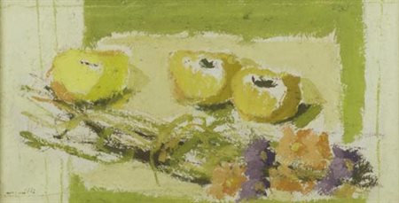 Franco Marzilli Roma 1934 Natura morta , Olio su tela, cm. 35x65 Firmato in...