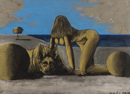 Sergio Vacchi Castenaso di Bologna 1925 Siena 2016 La spiaggia Egiziana 1969,...