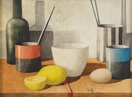 Marcello Scuffi Tizzana (Pt) 1948 Il filo rosso della memoria , Olio su tela,...