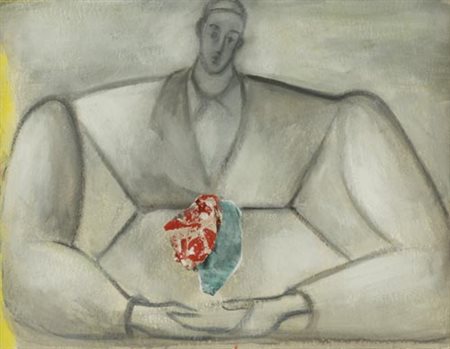 Roberto Barni Pistoia 1939 Pittore 2001, Tecnica mista e collage su...