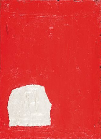 UKITA YOZO (1924-) One point and one tread 2005 olio e collage su tela cm...