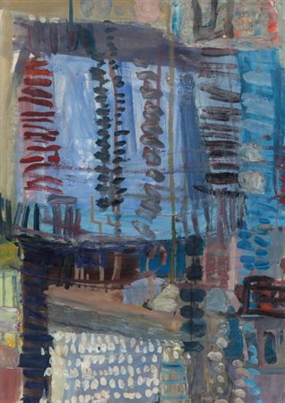 SENKICHIRO NASAKA (1923-2014) Senza titolo 1958tempera su carta cm...