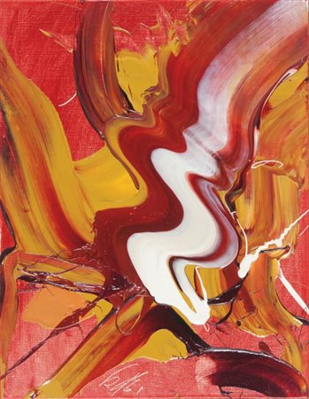 SHIRAGA KAZUO (1924-2008) Work 1973olio su tela cm 41,5x32firmato in basso al...