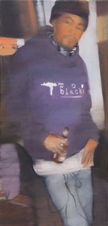 DANIELE GALLIANO (1961-) Nero 1994olio su tela cm 60x30firmato e datato sul...