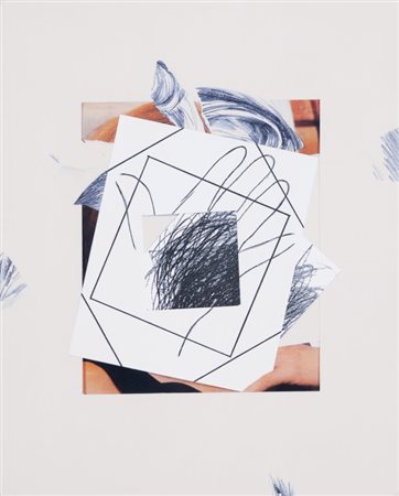 GIULIO PAOLINI (1940-) Matita su carta 2006matita e collage su carta cm...