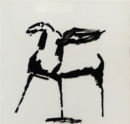 MARINO MARINI (1901-1980) Pegasomatita e china su carta cm 47x50firmato sul...