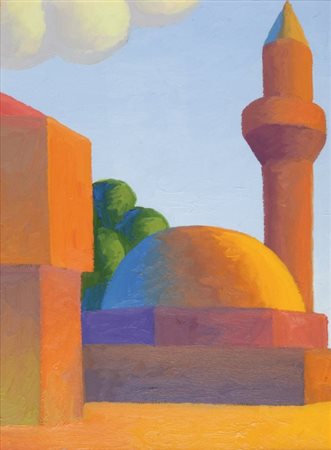 SALVO (1947-2015) La Cuba 1990olio su tavola cm 30x20firmato e datato sul...