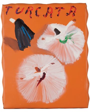 ALDO MONDINO (1938-2005) Turcata 1992olio su tela plastificata cm...