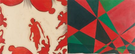 GIUSEPPE GALLO (1954-) Giove 1992-1993olio su carta (dittico) cm...