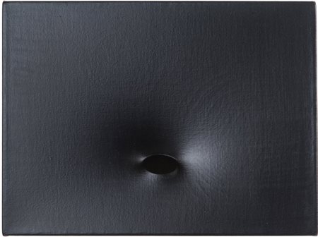 TURI SIMETI (1929-) Un ovale nero 1985acrilico su tela estroflessa cm...