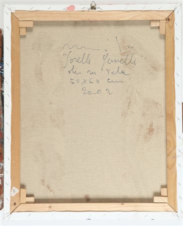 GIORGIO MOISO (1942-) Sorelle gemelle 2002olio su tela cm 60x50firmato in...