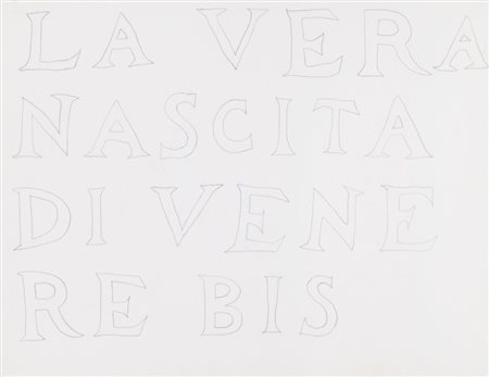 DELLA VEDOVA MARIO (1958-) La vera nascita di Venere bismatita su carta cm...