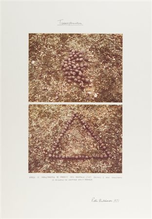 HUTCHINSON PETER (1930-) Trasformation 1971c-print con testo 95,7 x 65,7 cm...