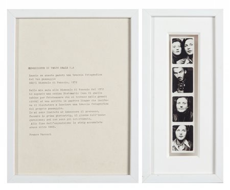 FRANCO VACCARI (1936-) Esposizione in tempo reale N.4 197230x40 cm stampa ai...