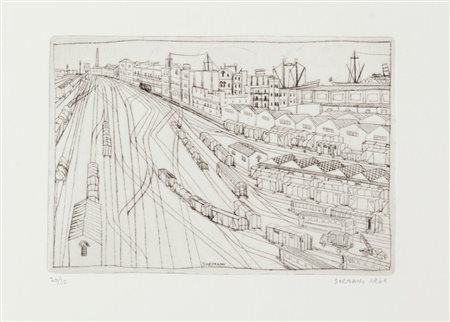 MARINO SORMANI (1926-1995) Lotto di nove opere Senza titolosette tecnica...